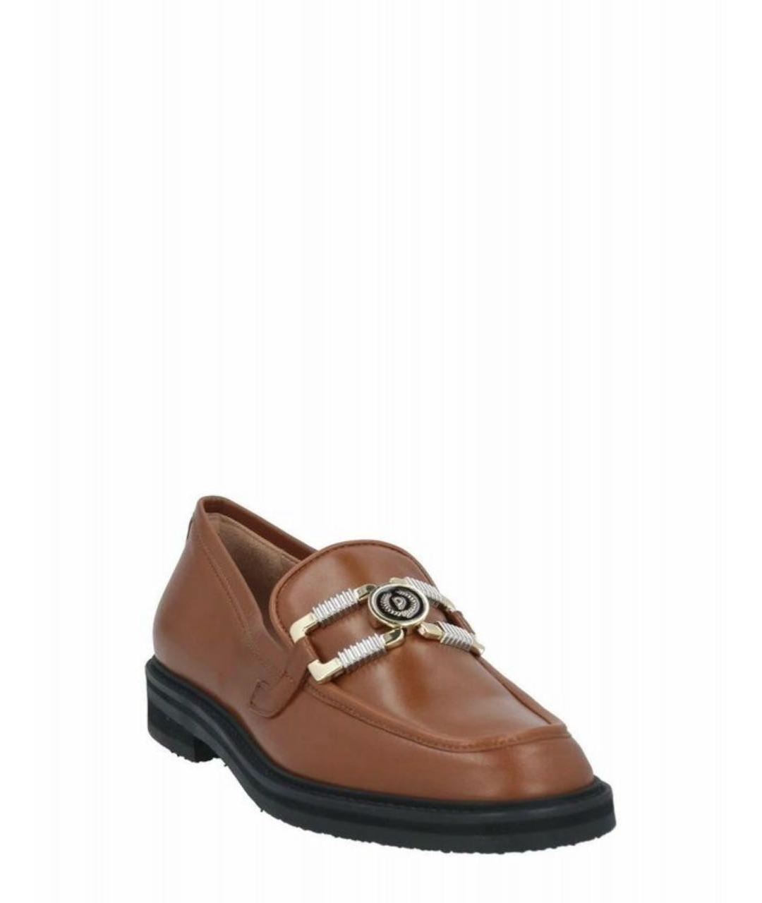 POLLINI Коричневые кожаные лоферы, фото 3