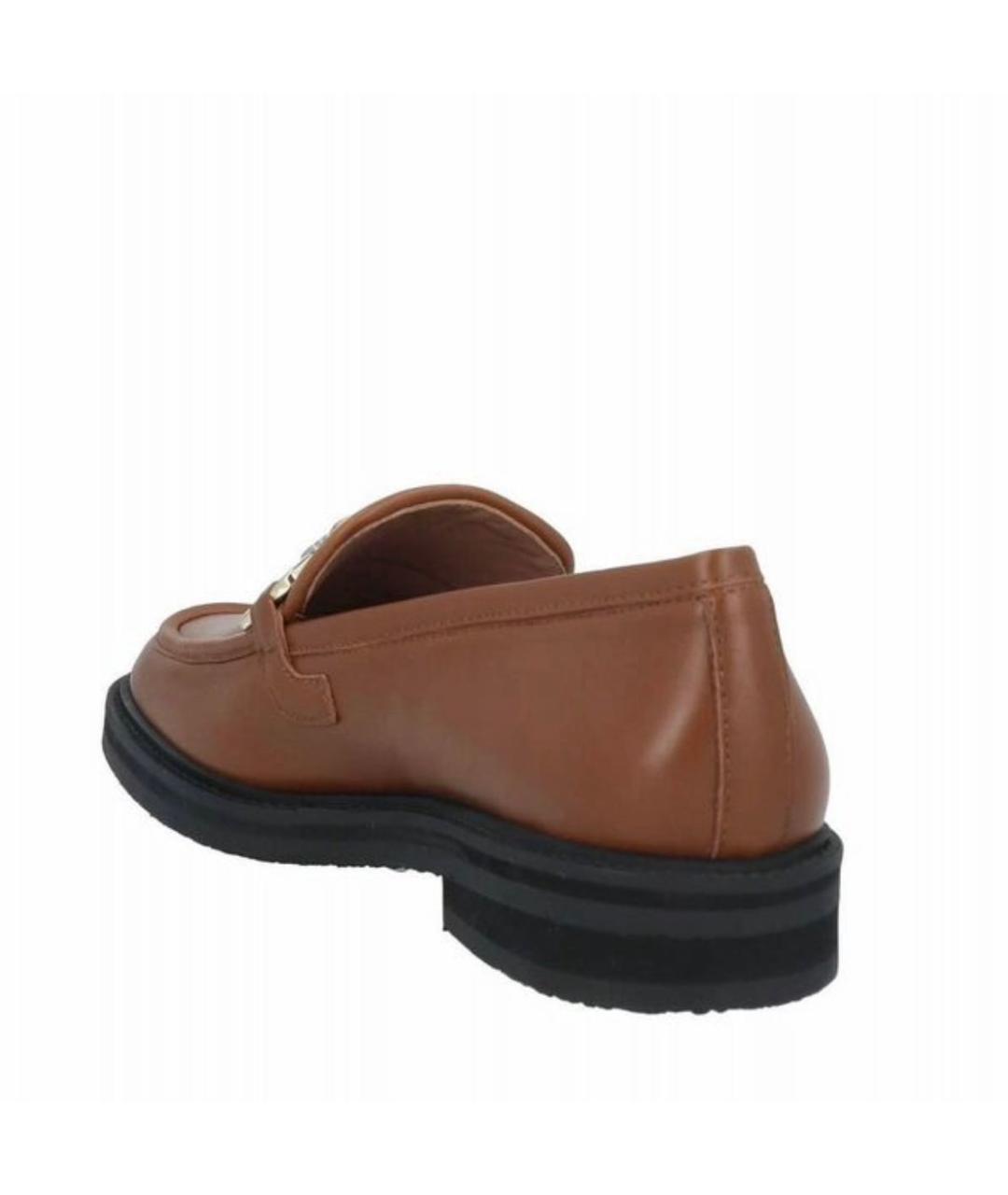 POLLINI Коричневые кожаные лоферы, фото 4