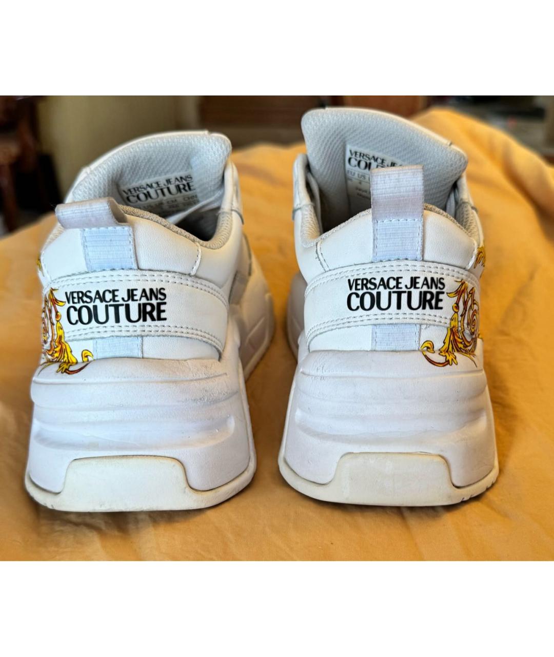 VERSACE JEANS COUTURE Белые кожаные кеды, фото 4