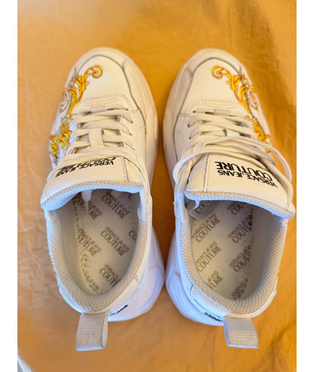 VERSACE JEANS COUTURE Белые кожаные кеды, фото 7