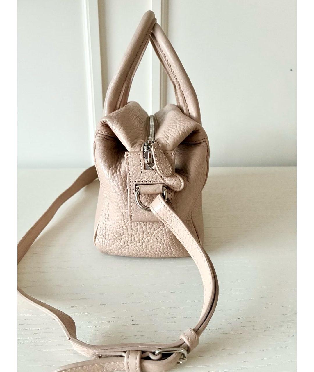 BALENCIAGA Бежевая кожаная сумка через плечо, фото 3