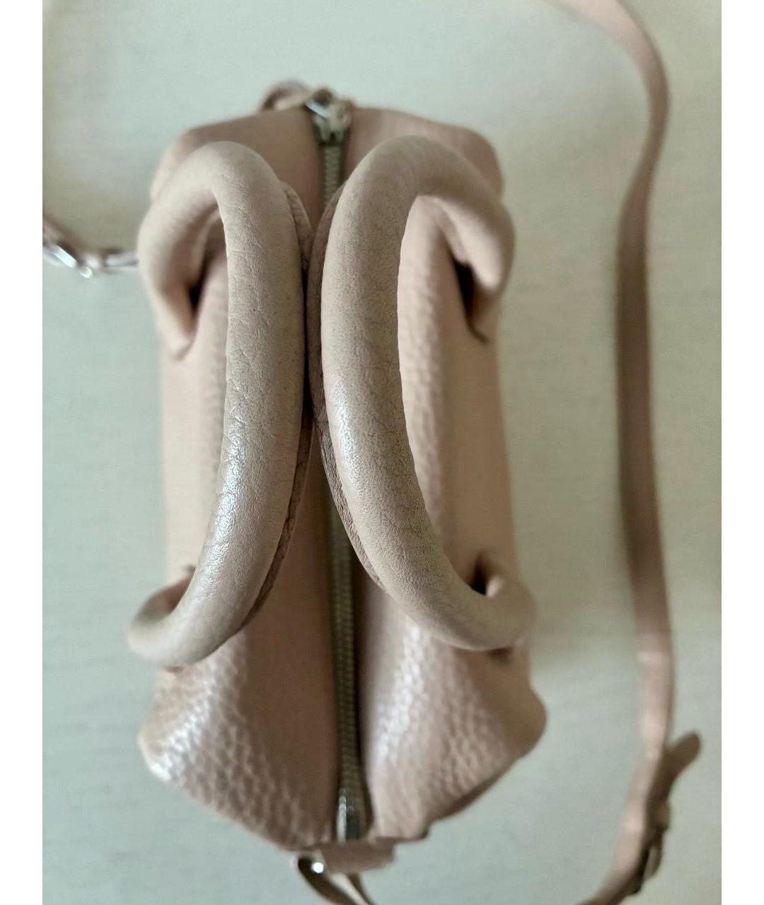 BALENCIAGA Бежевая кожаная сумка через плечо, фото 4