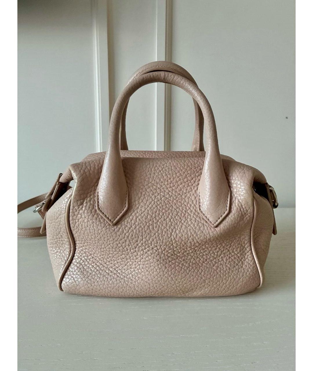 BALENCIAGA Бежевая кожаная сумка через плечо, фото 2