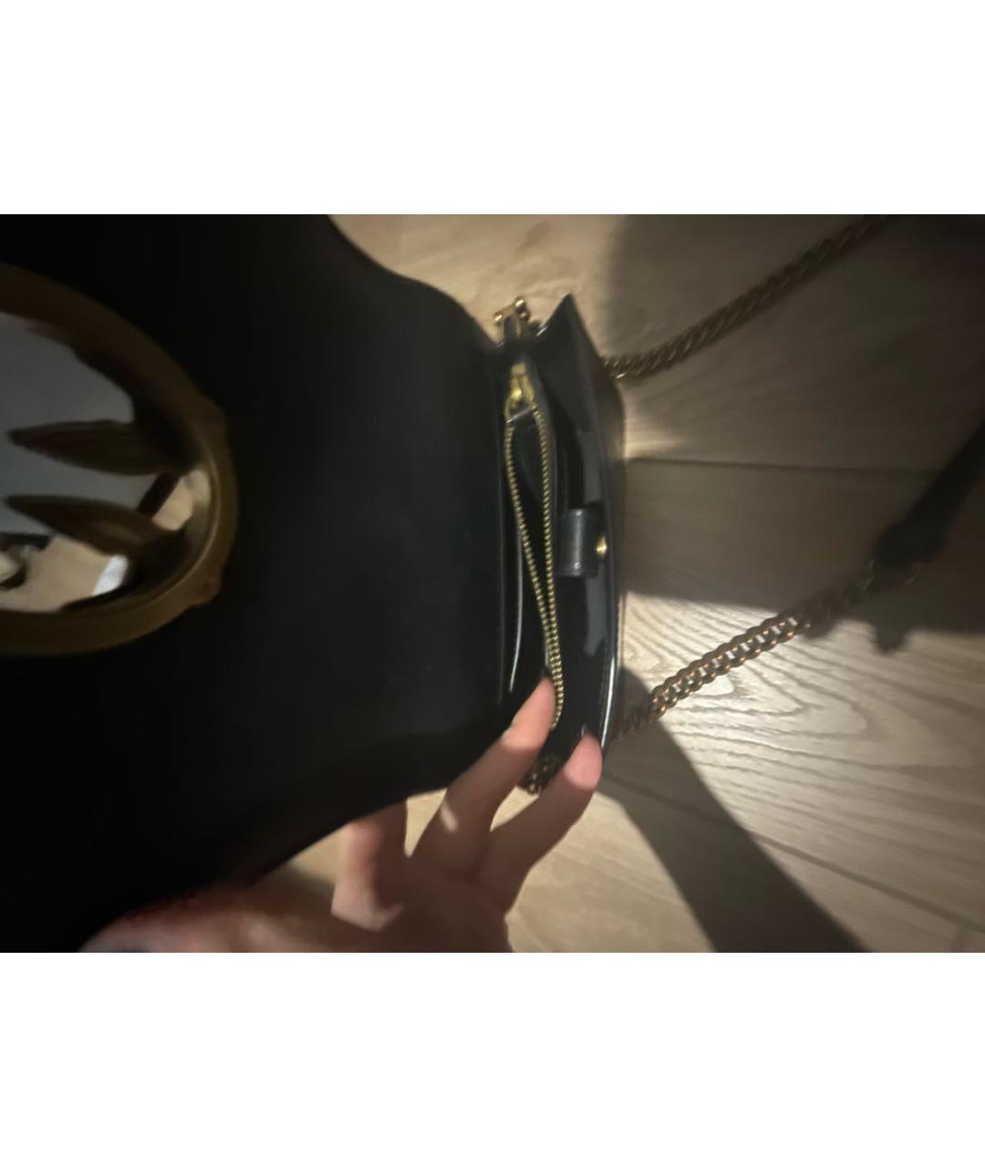 PINKO Черная кожаная сумка через плечо, фото 4