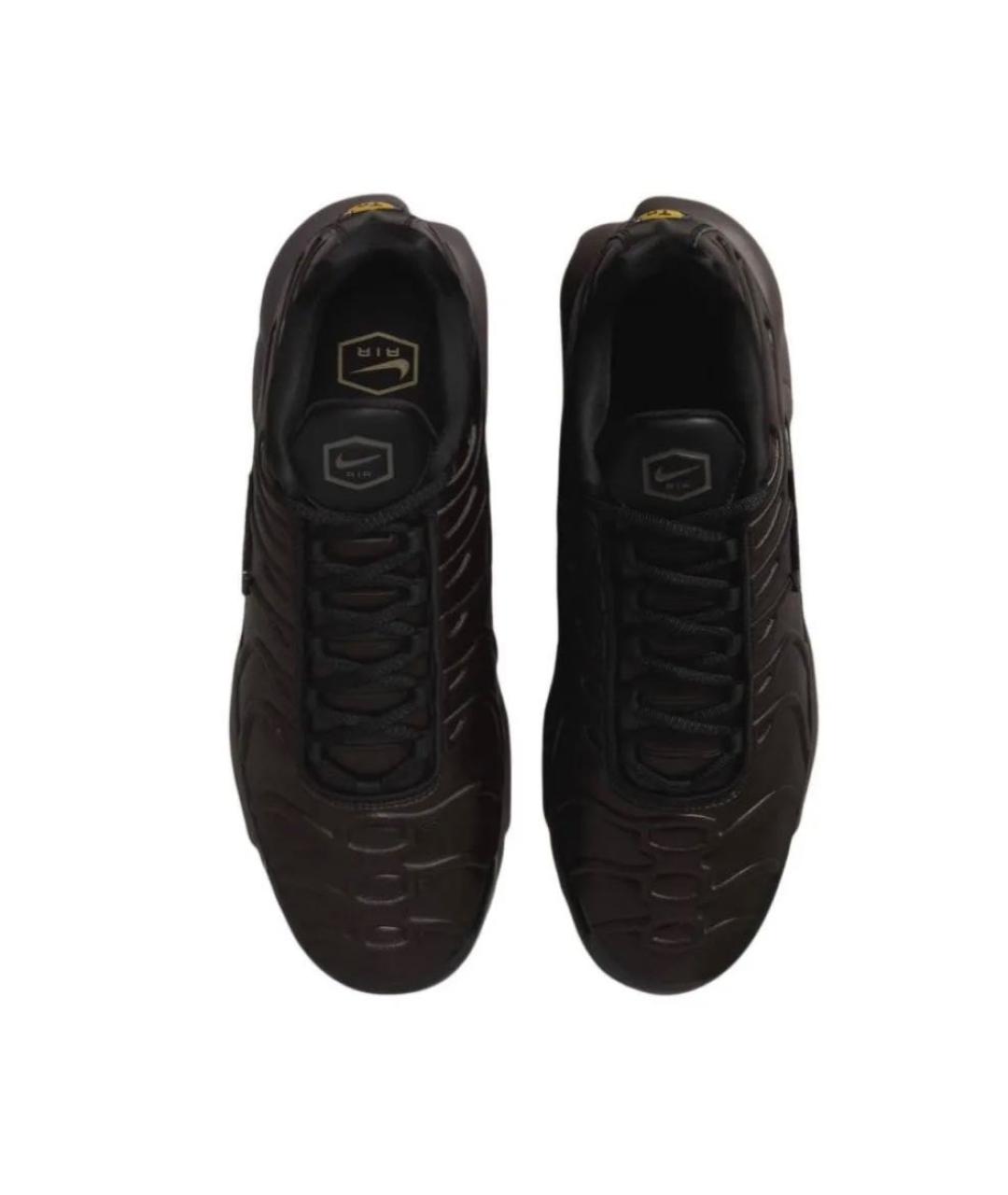 NIKE Черные кожаные низкие кроссовки / кеды, фото 4