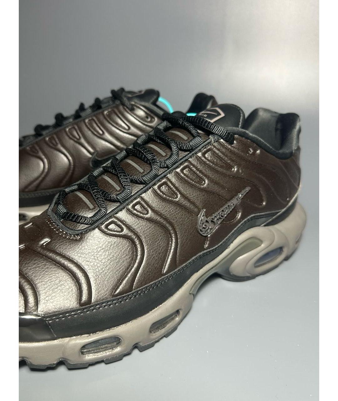 NIKE Черные кожаные низкие кроссовки / кеды, фото 6