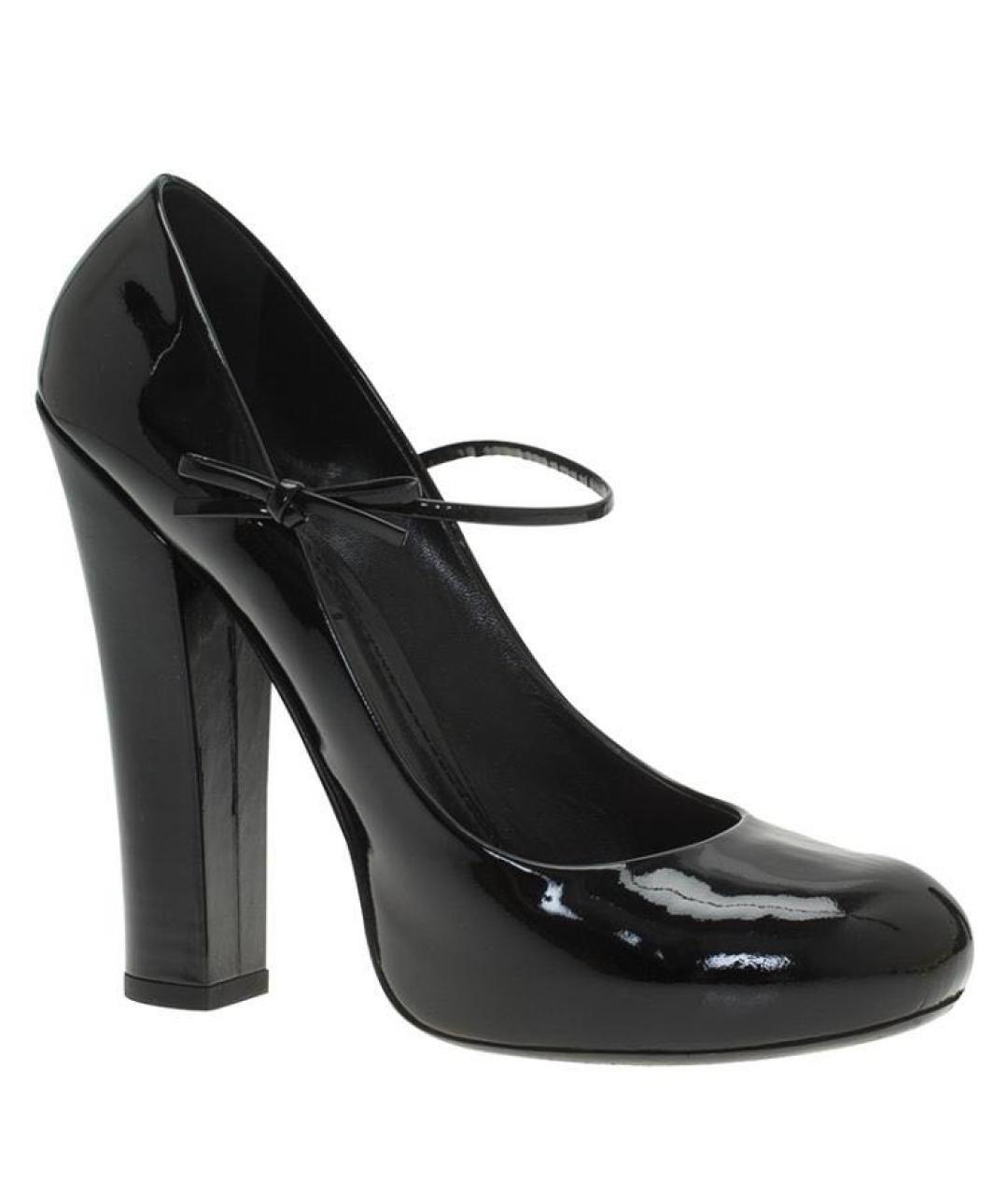 LOUIS VUITTON Черные туфли из лакированной кожи, фото 1