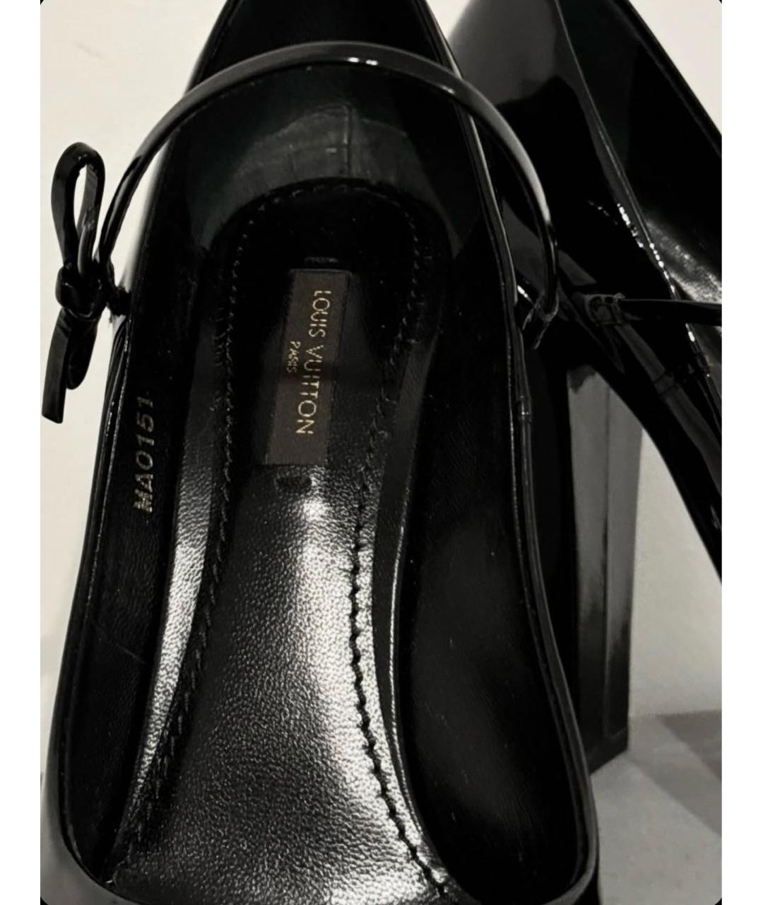 LOUIS VUITTON Черные туфли из лакированной кожи, фото 3