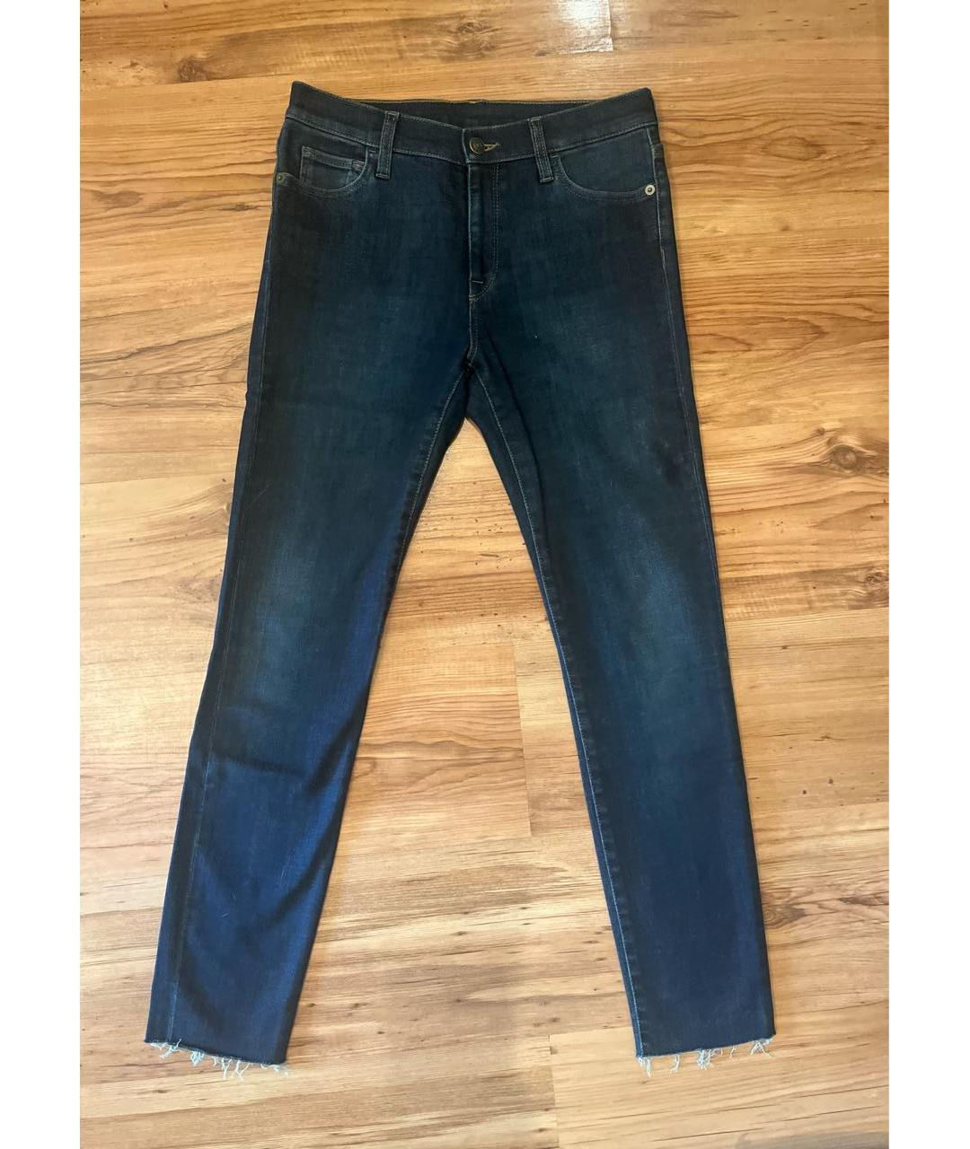 GUCCI Темно-синие хлопковые джинсы слим, фото 7