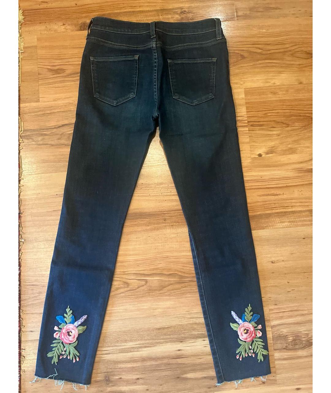 GUCCI Темно-синие хлопковые джинсы слим, фото 2