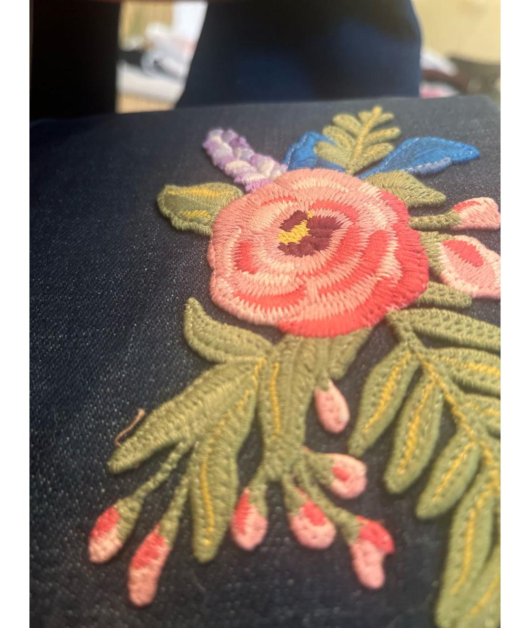 GUCCI Темно-синие хлопковые джинсы слим, фото 4