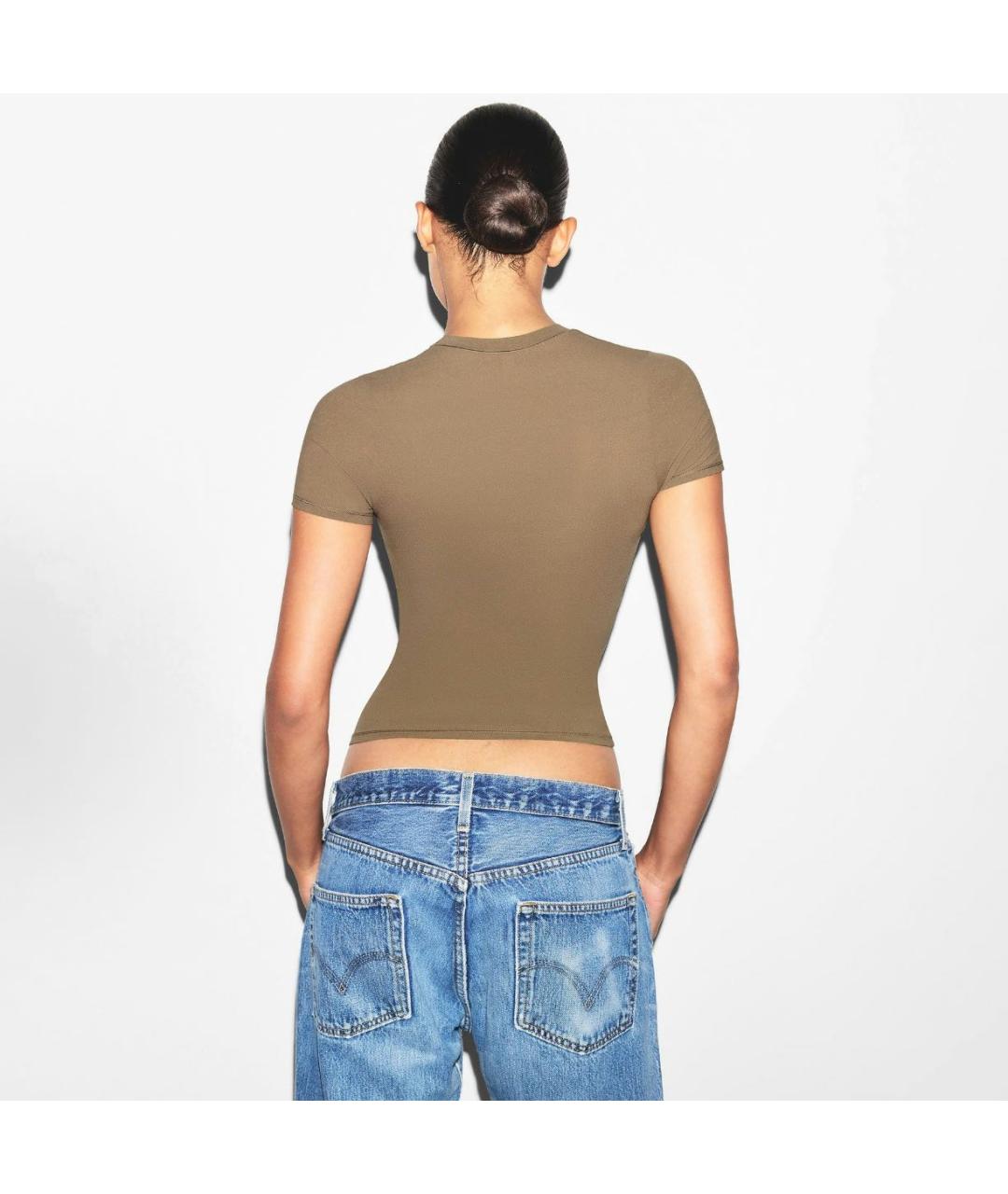 SKIMS Бежевая футболка, фото 4