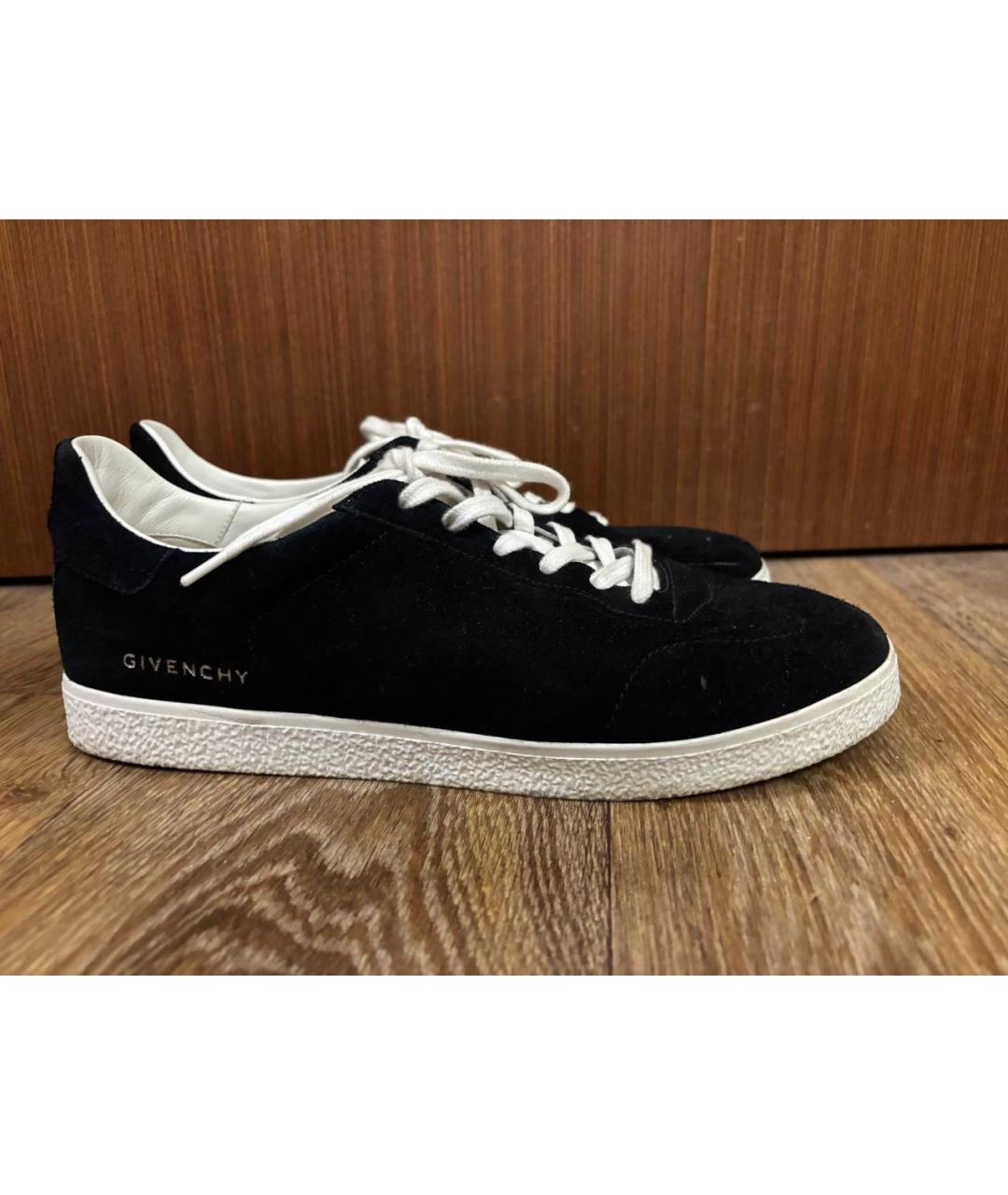 GIVENCHY Черные замшевые низкие кроссовки / кеды, фото 7