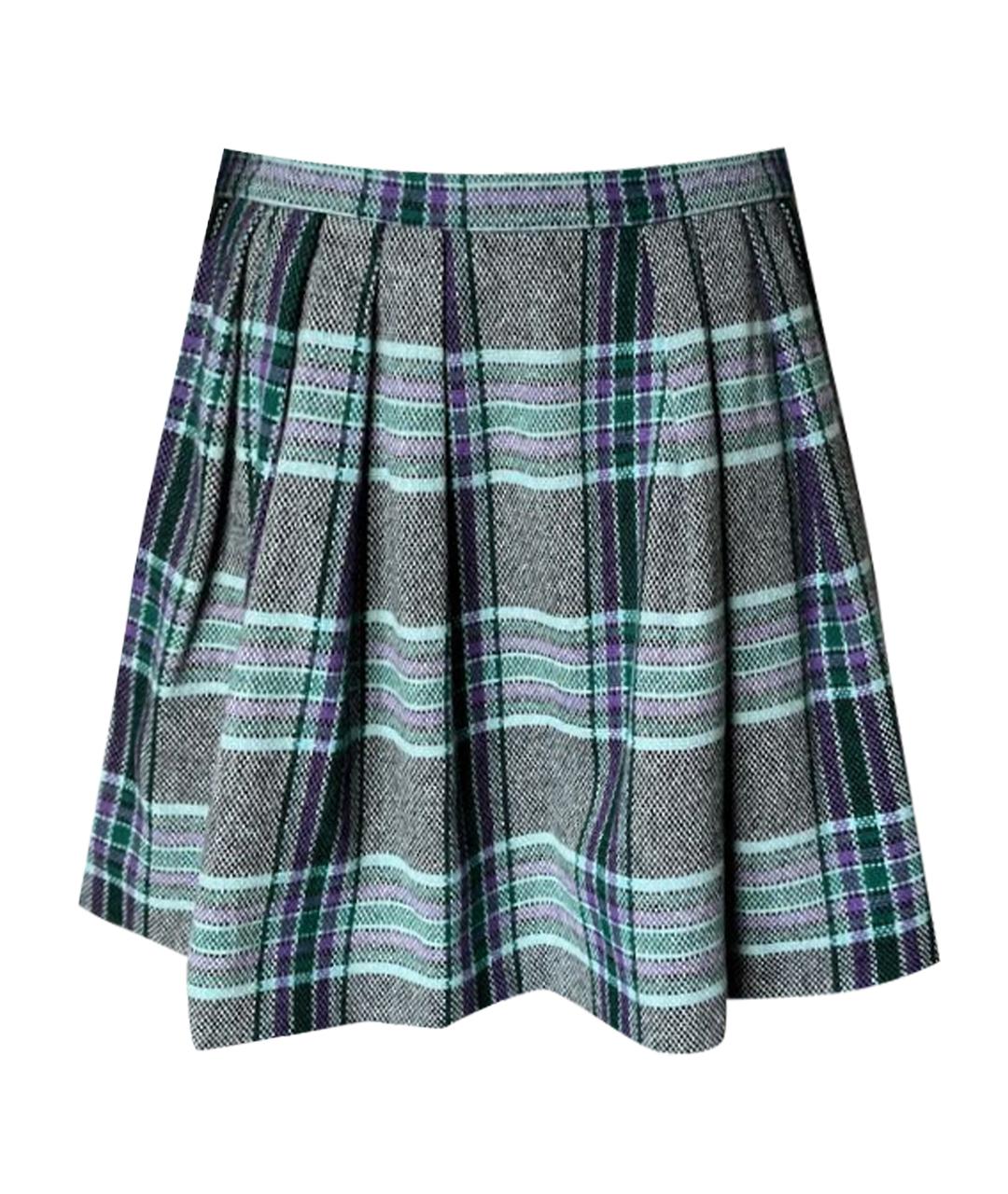 MIU MIU Мульти шерстяная юбка мини, фото 1