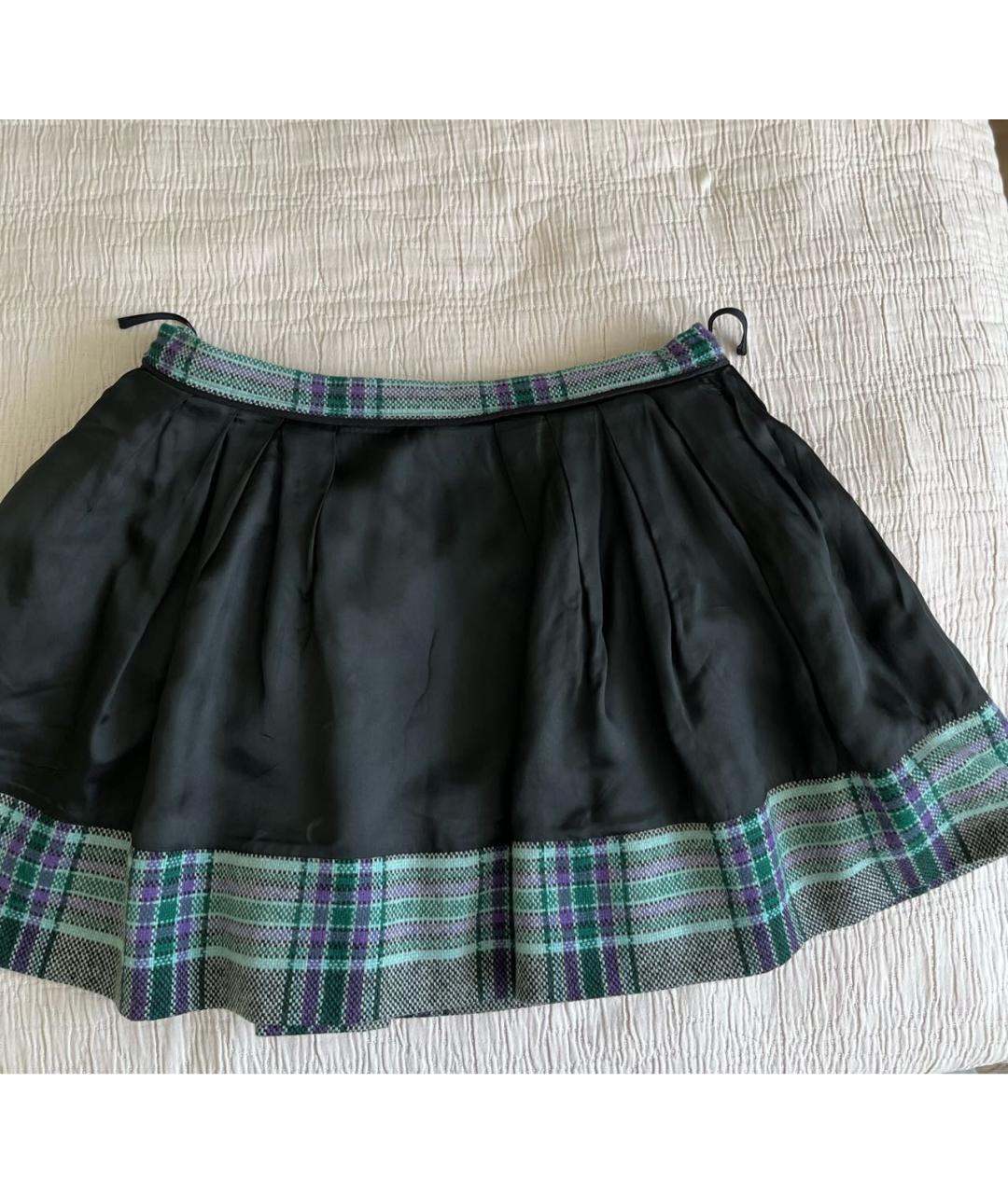MIU MIU Мульти шерстяная юбка мини, фото 6