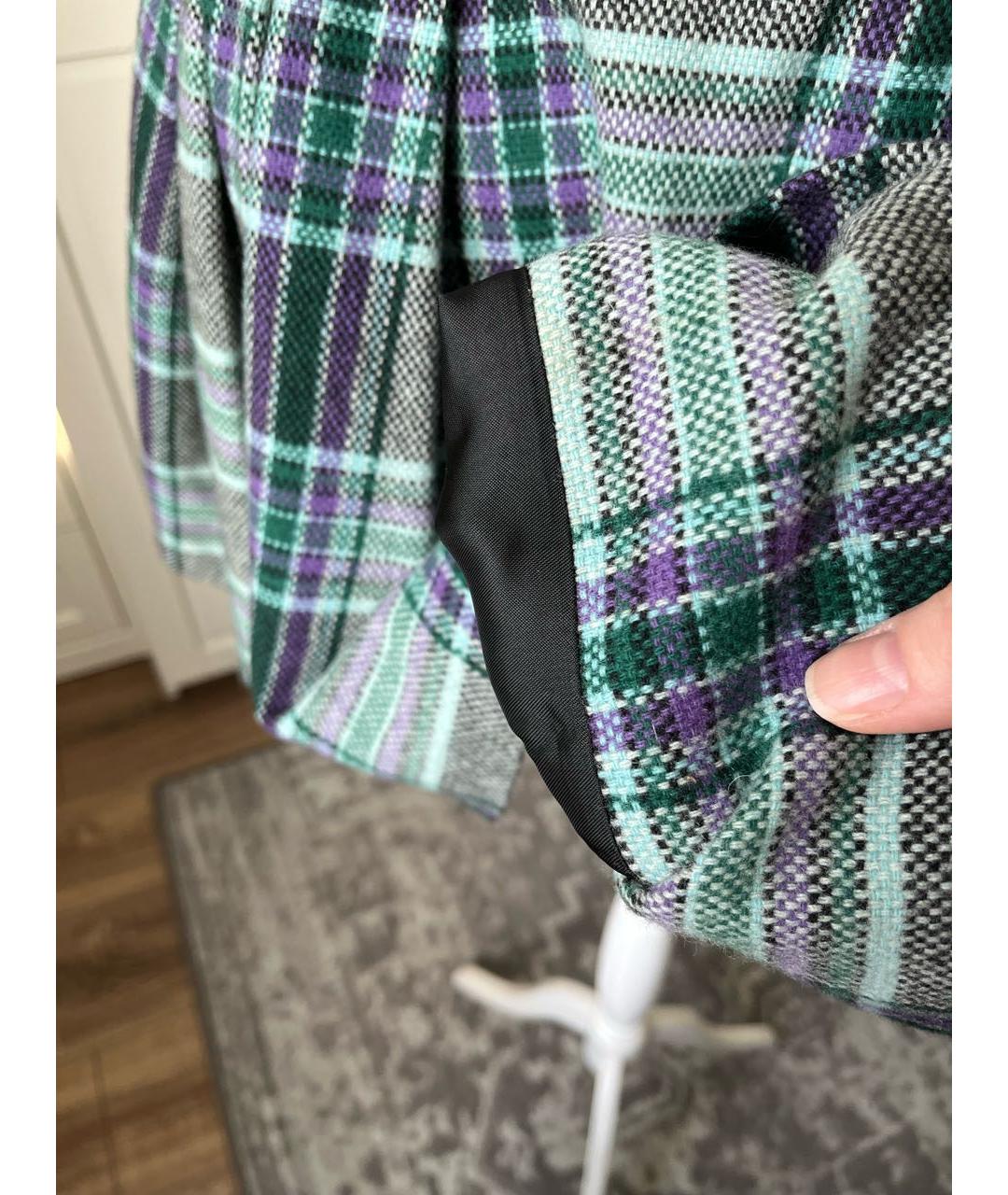 MIU MIU Мульти шерстяная юбка мини, фото 4