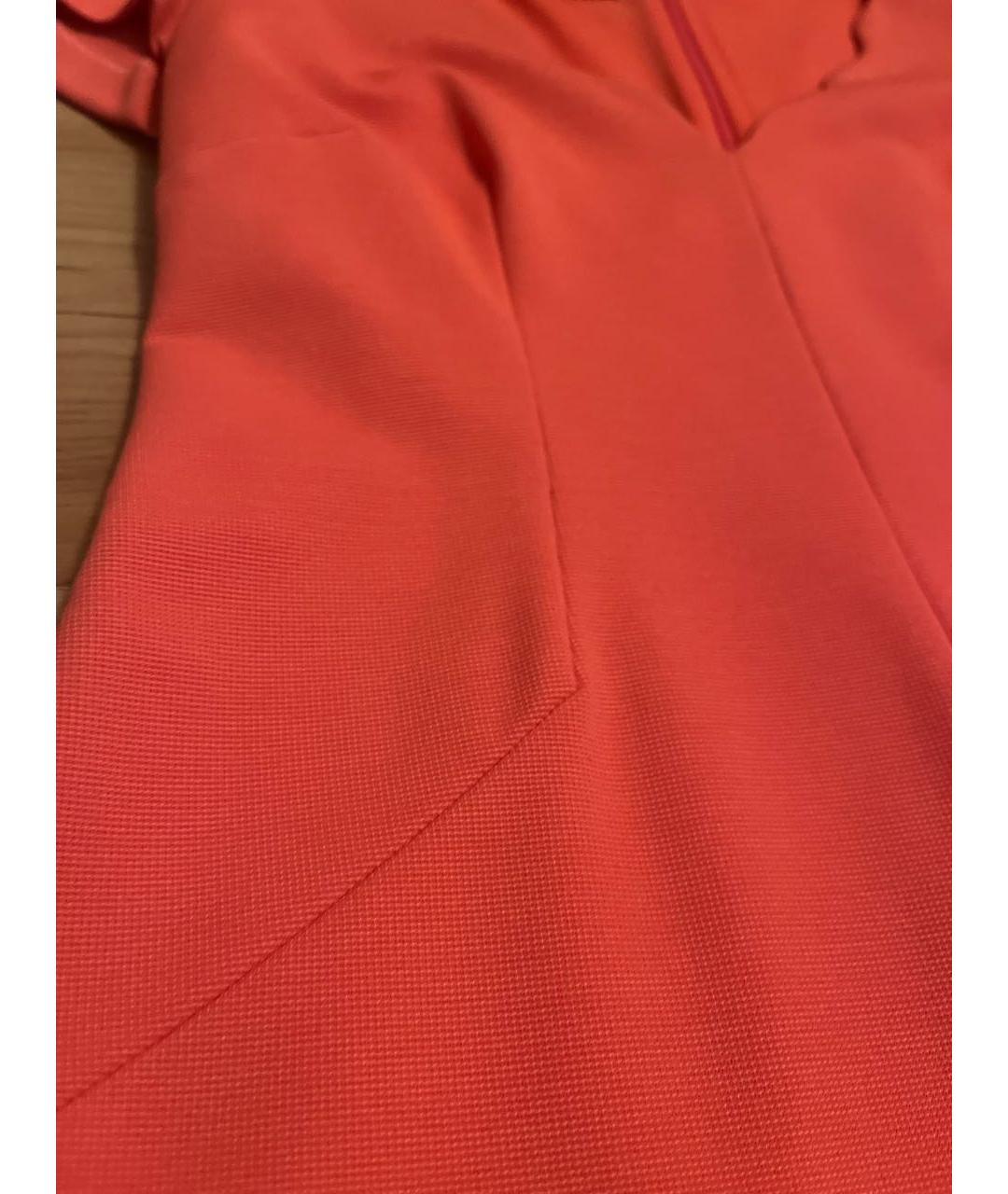 EMPORIO ARMANI Коралловое вискозное коктейльное платье, фото 2