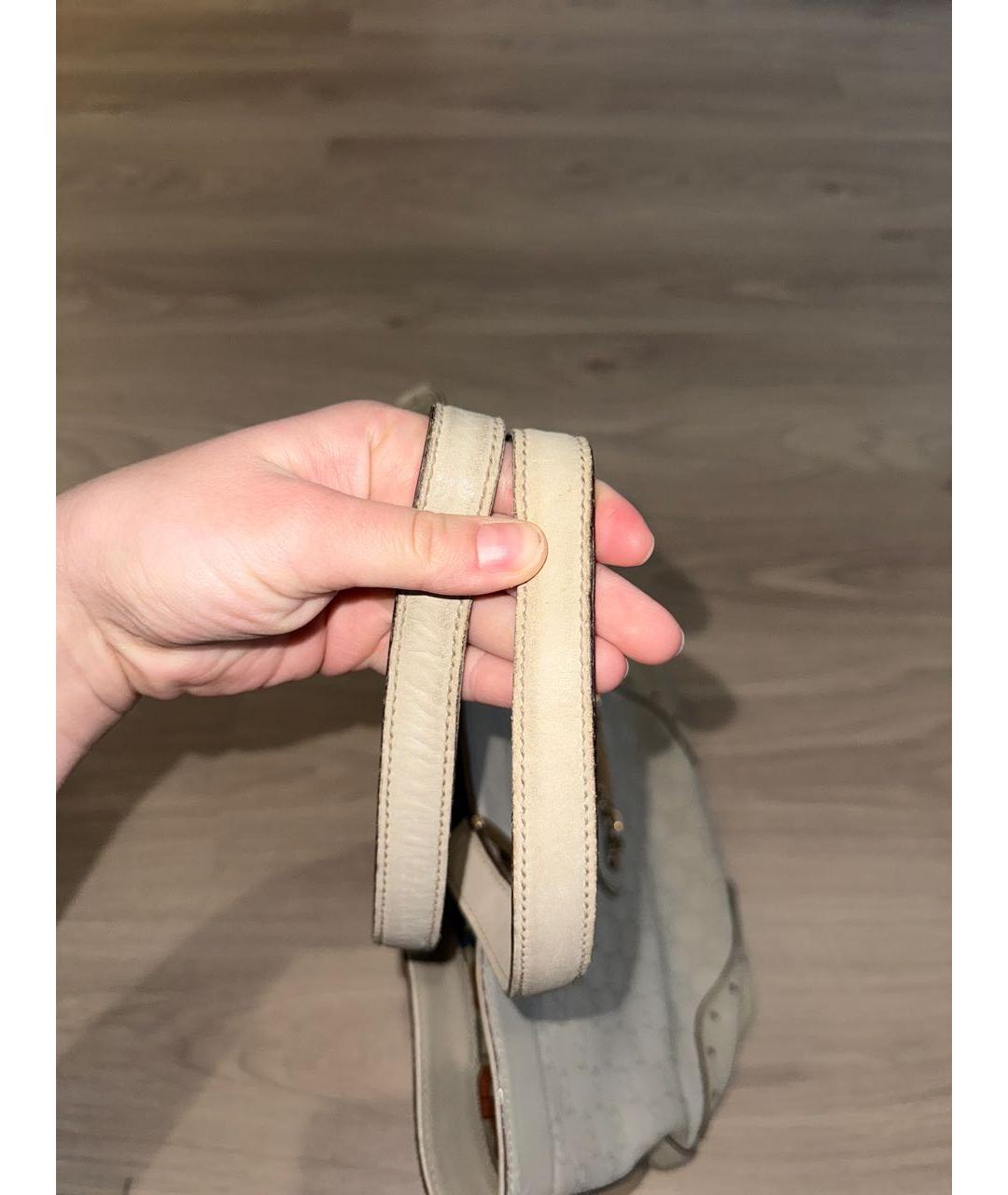 GUCCI Бежевая кожаная сумка тоут, фото 5
