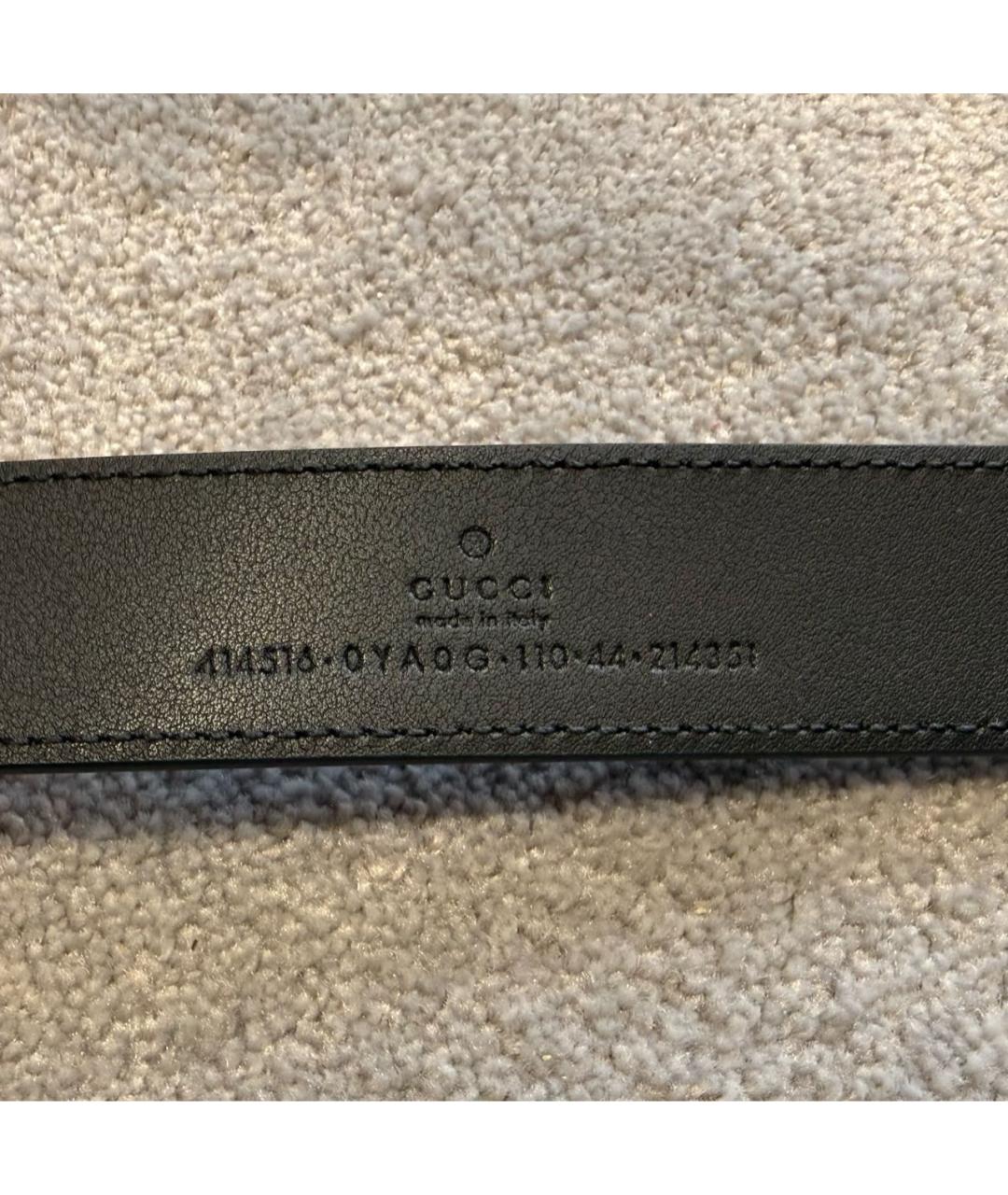 GUCCI Черный кожаный ремень, фото 3