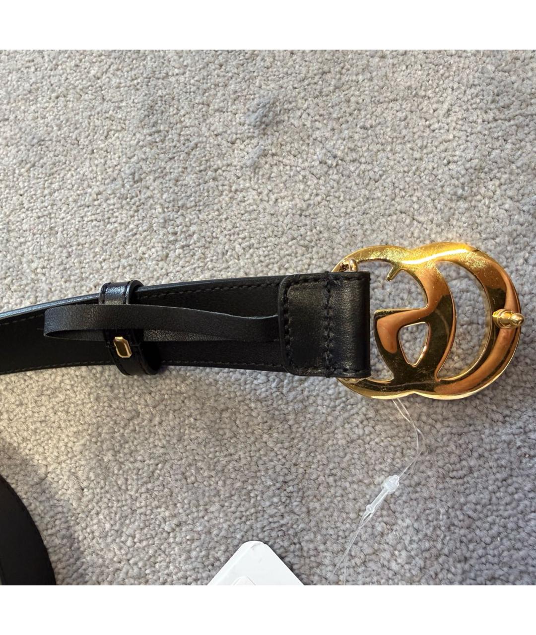 GUCCI Черный кожаный ремень, фото 2