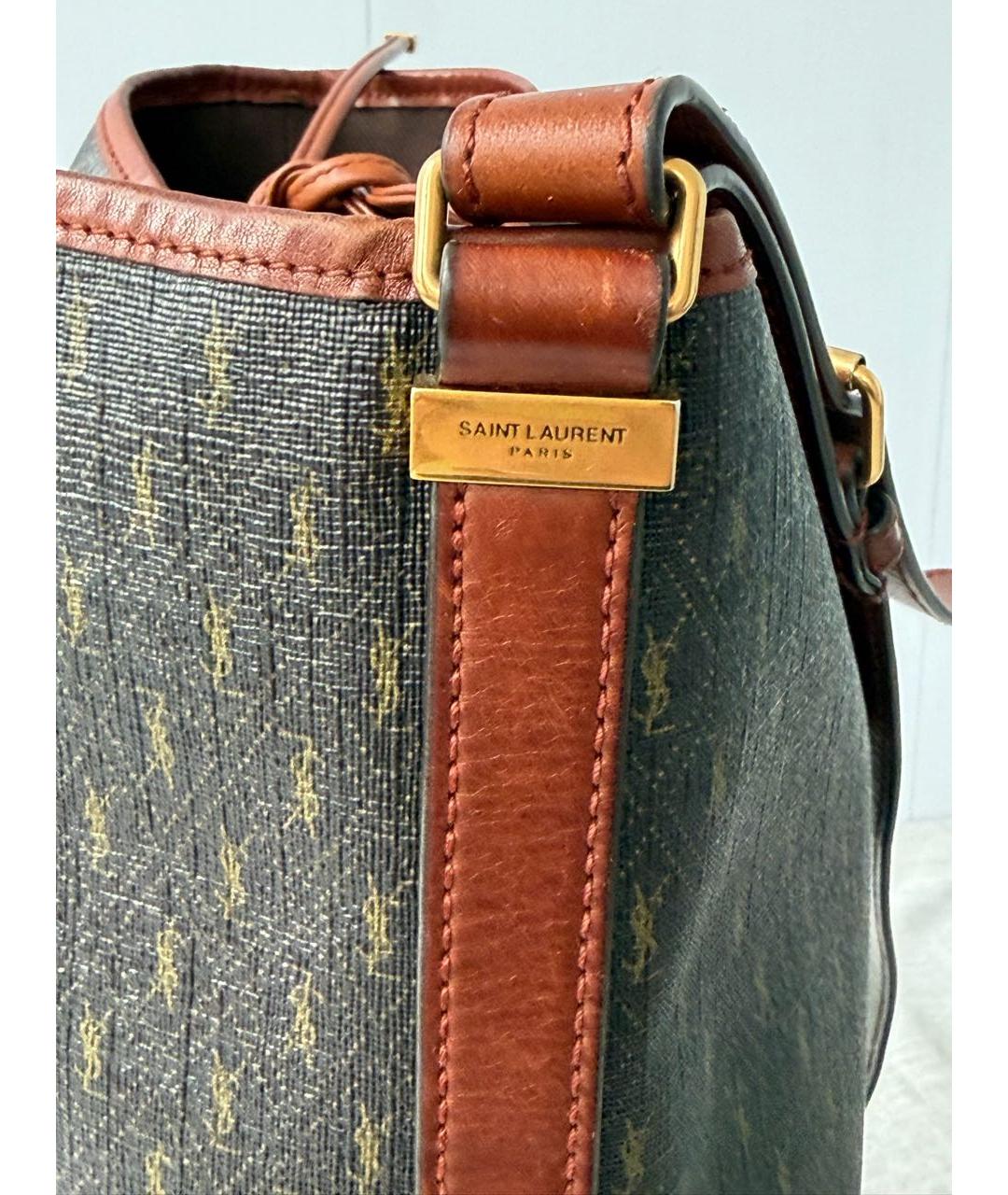 SAINT LAURENT Коричневая сумка тоут, фото 4