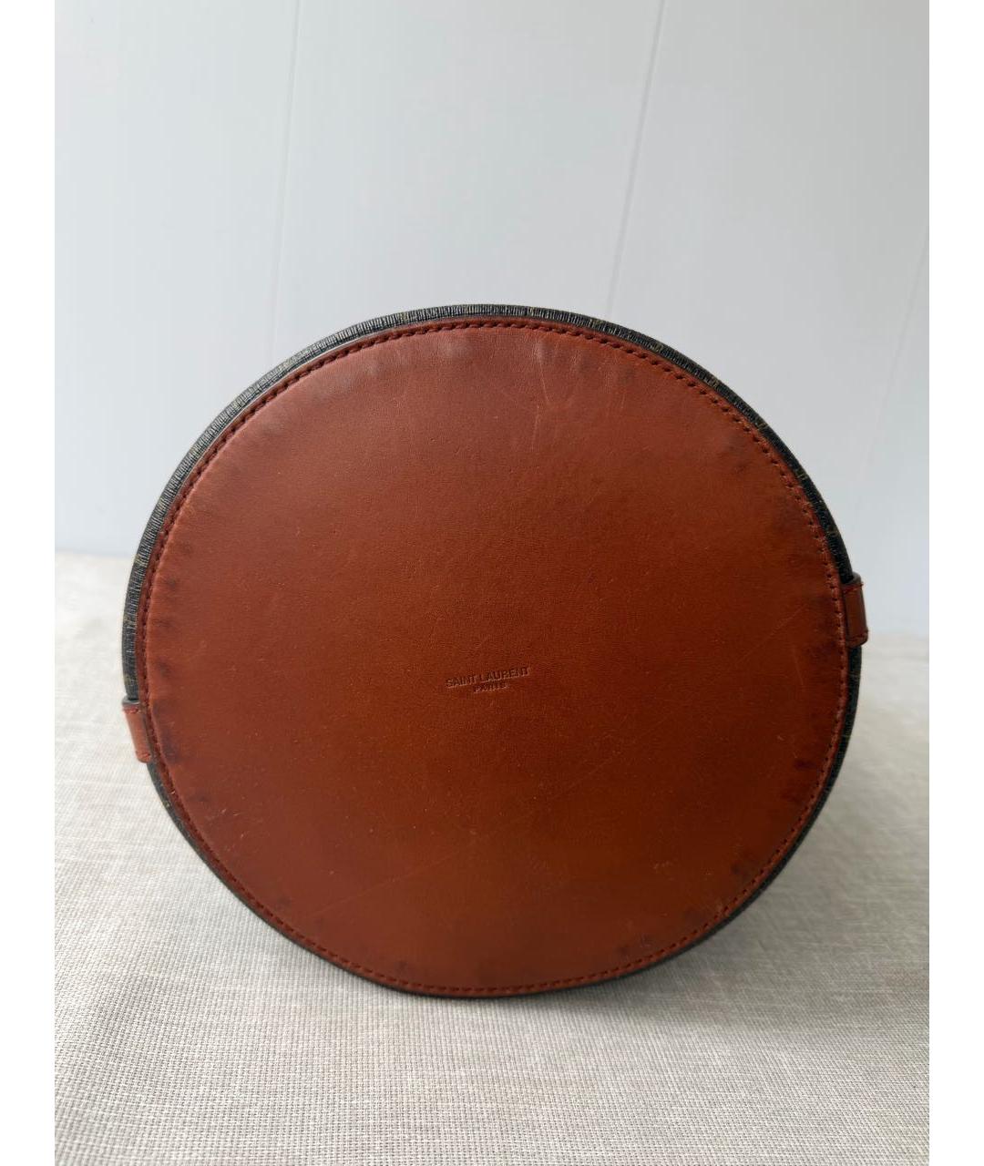 SAINT LAURENT Коричневая сумка тоут, фото 6