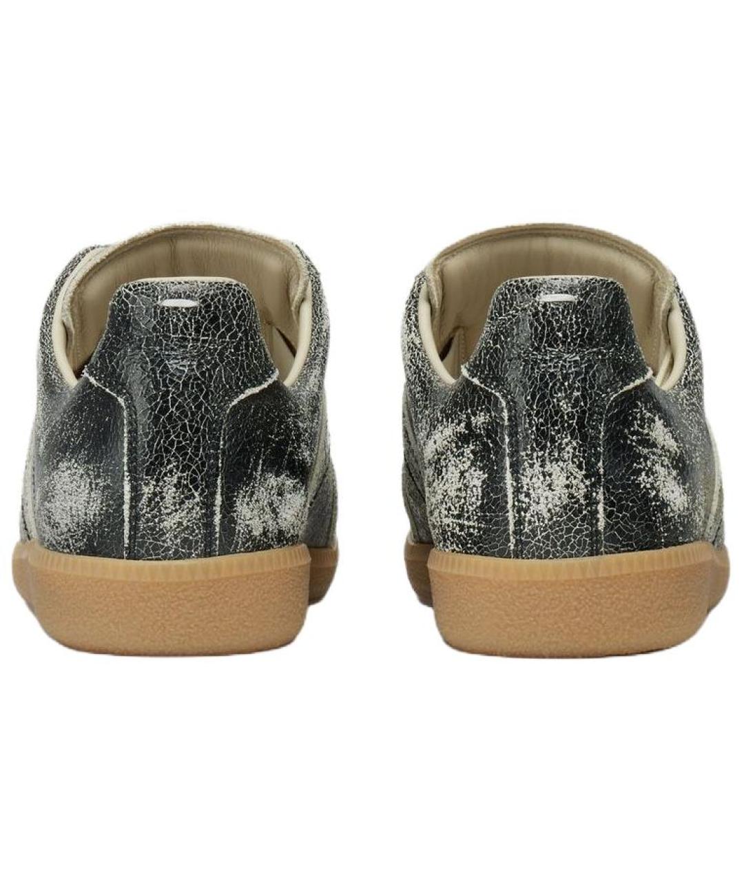 MAISON MARGIELA Черные кожаные кеды, фото 5