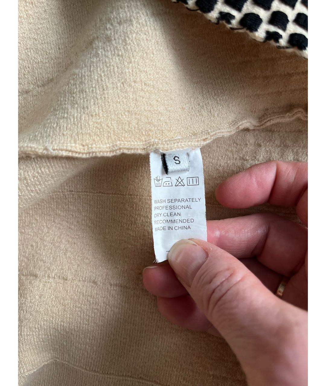ALAIA Бежевое шерстяное повседневное платье, фото 6