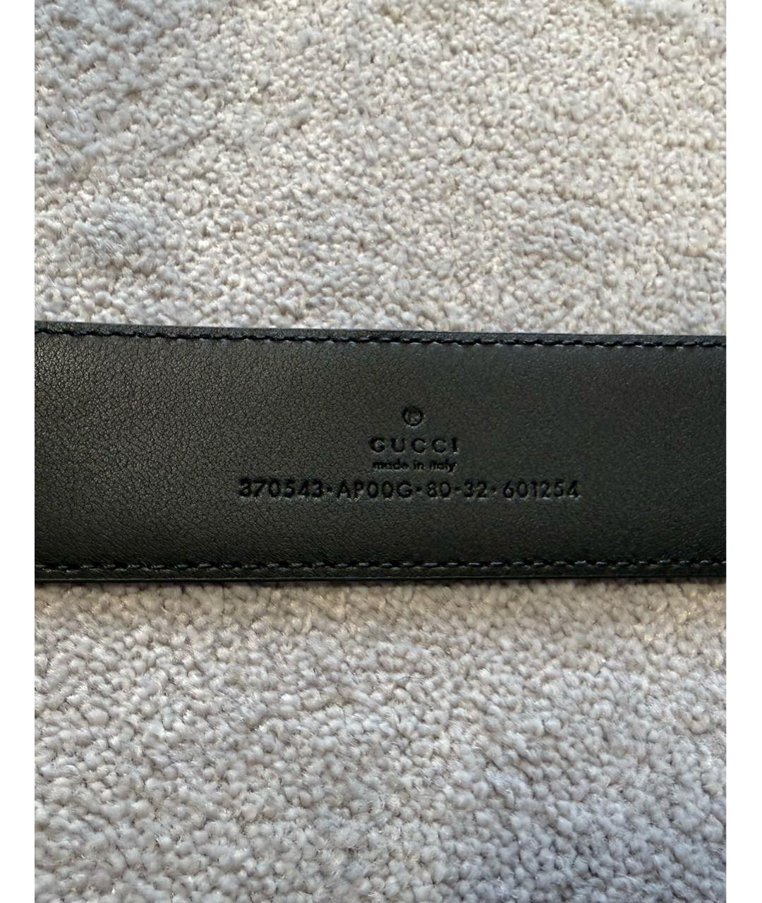 GUCCI Черный кожаный ремень, фото 3