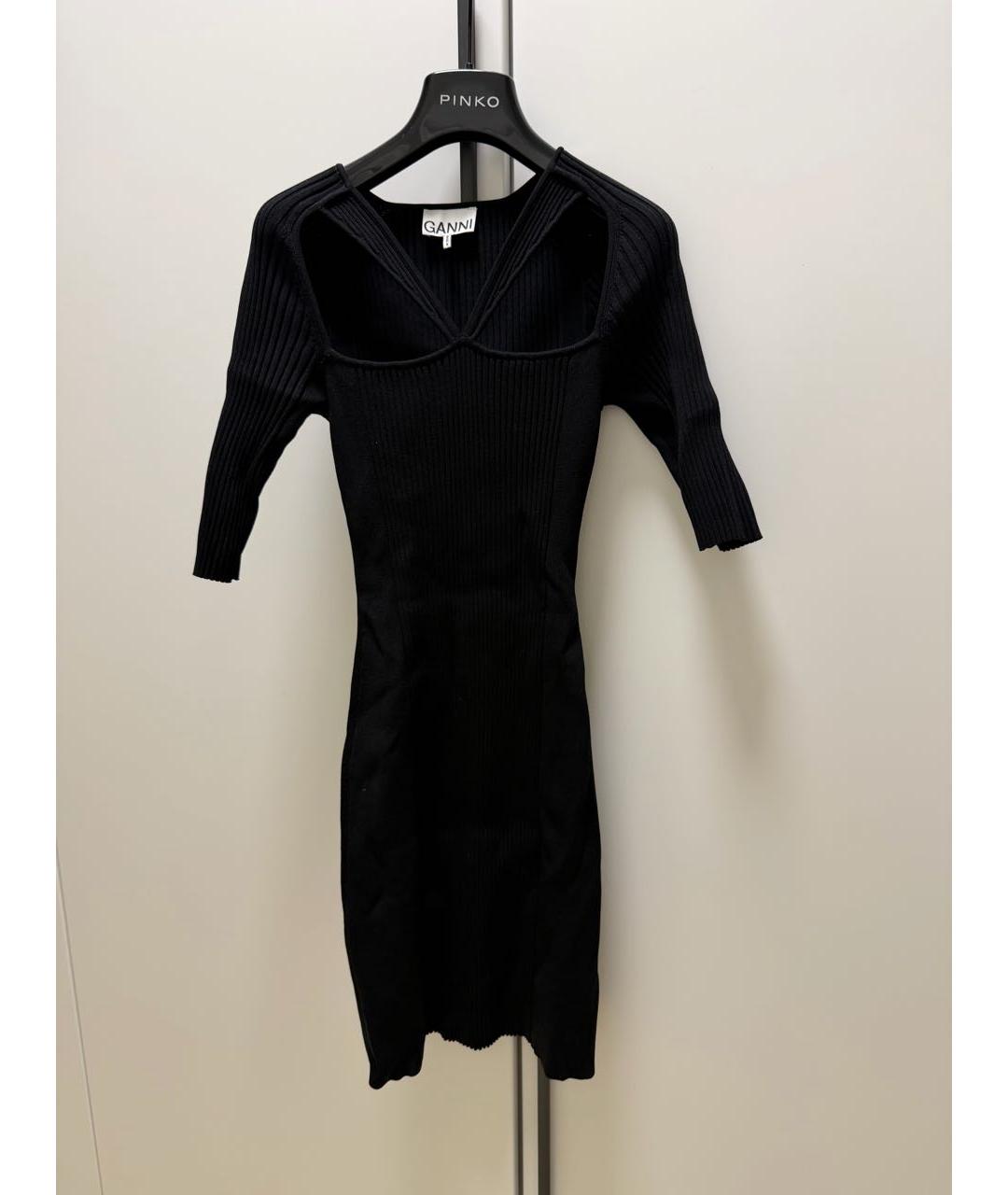 GANNI Черное повседневное платье, фото 2