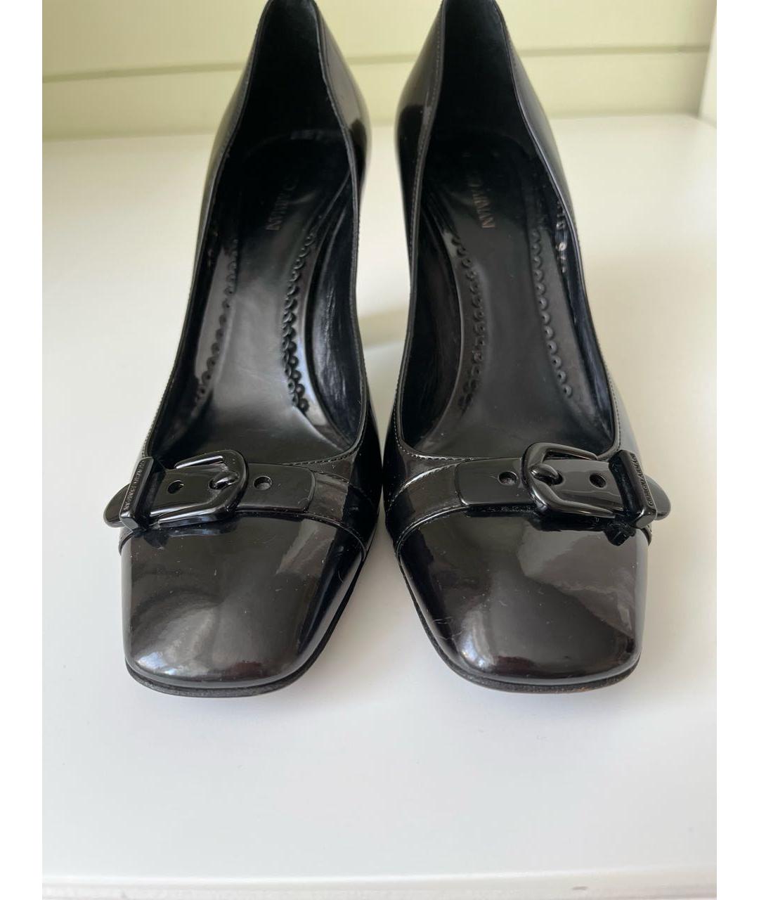 GIORGIO ARMANI Черные туфли из лакированной кожи, фото 3