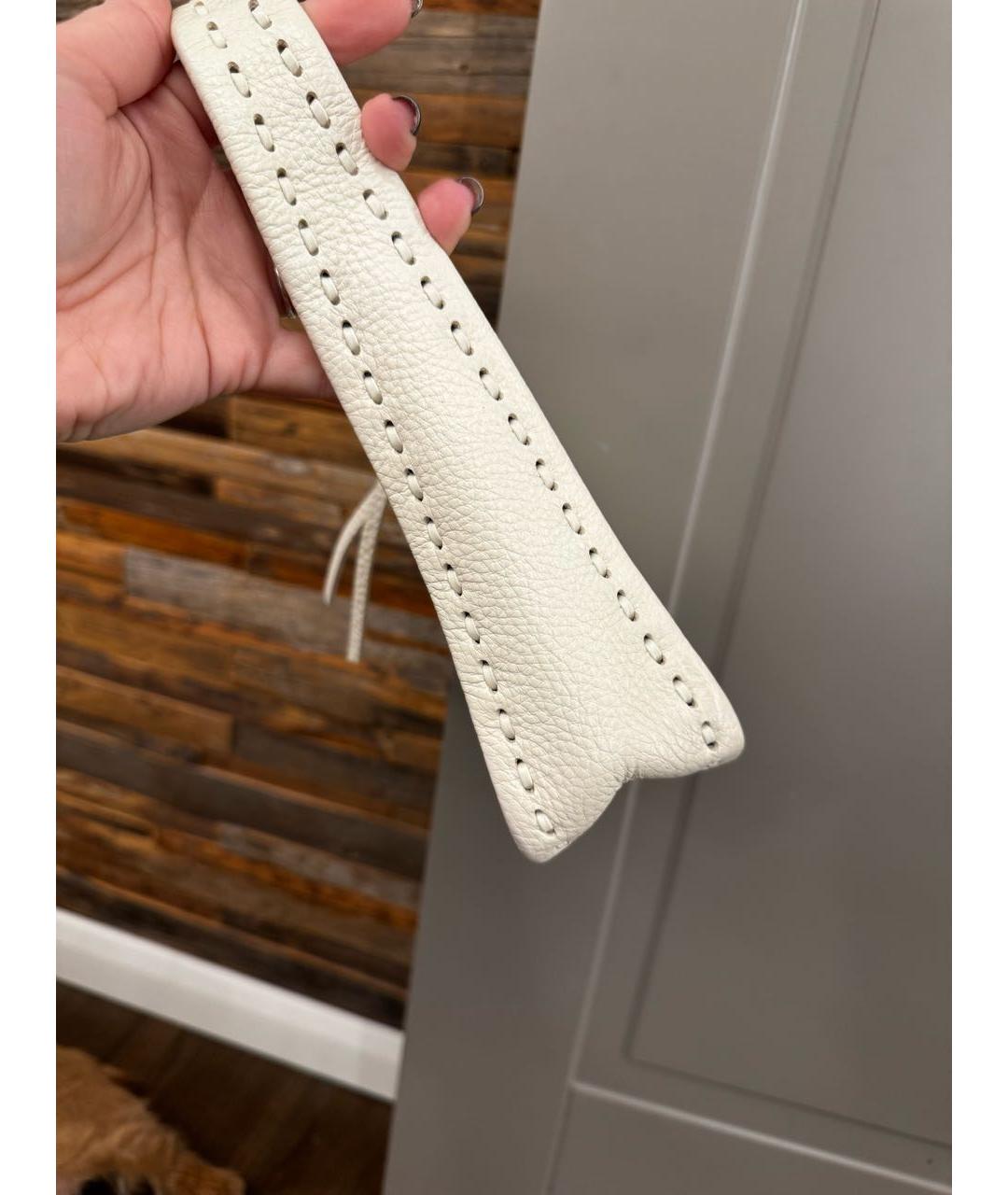 FENDI Бежевая кожаная сумка через плечо, фото 7