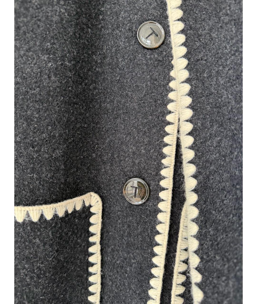 TOTEME Антрацитовое шерстяное пальто, фото 4