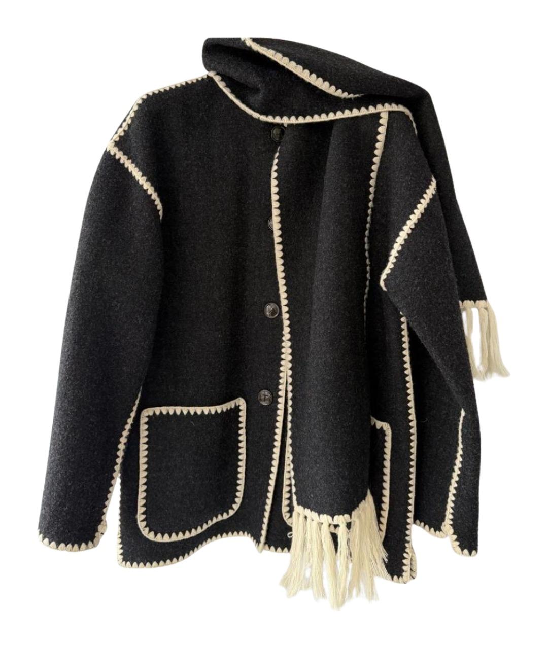 TOTEME Антрацитовое шерстяное пальто, фото 1