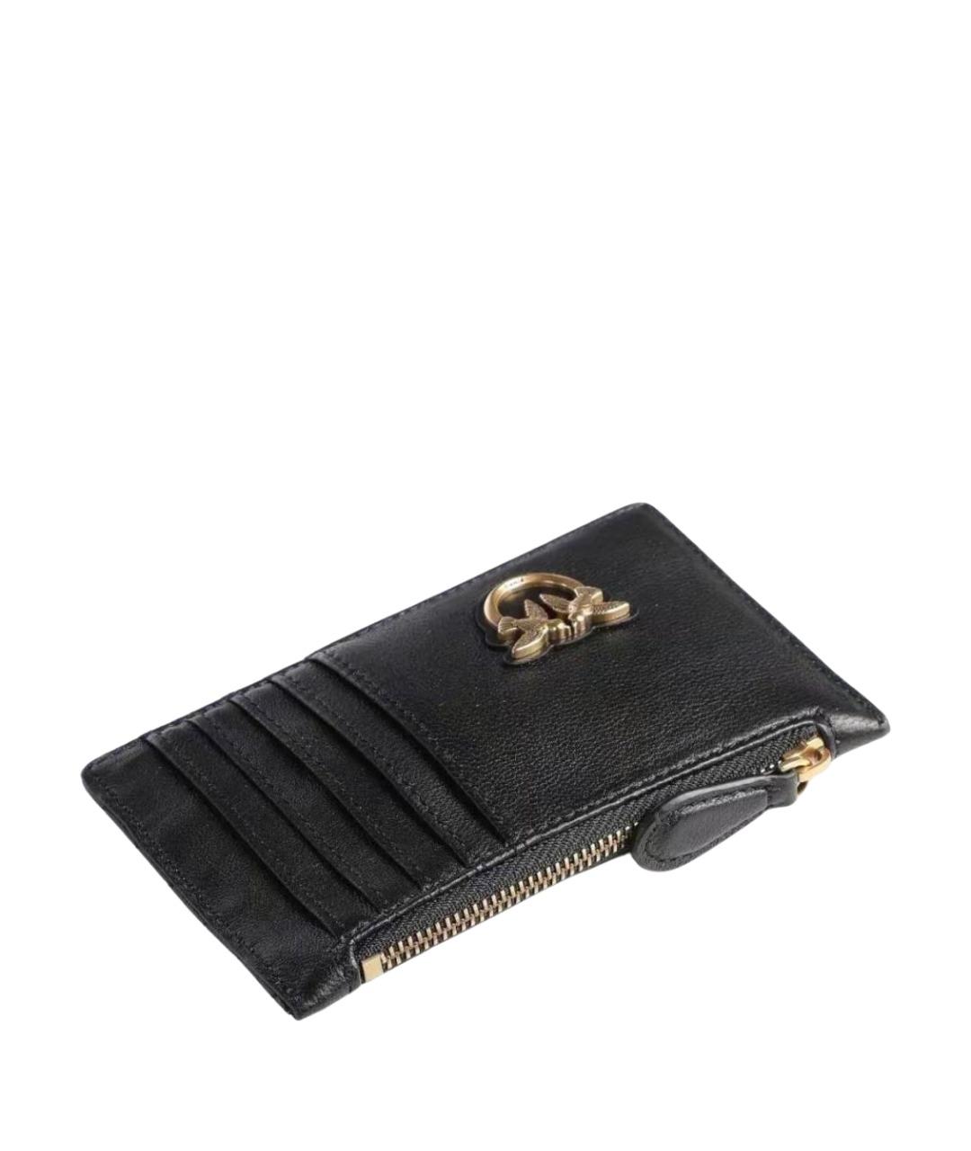 PINKO Черный кожаный кардхолдер, фото 1