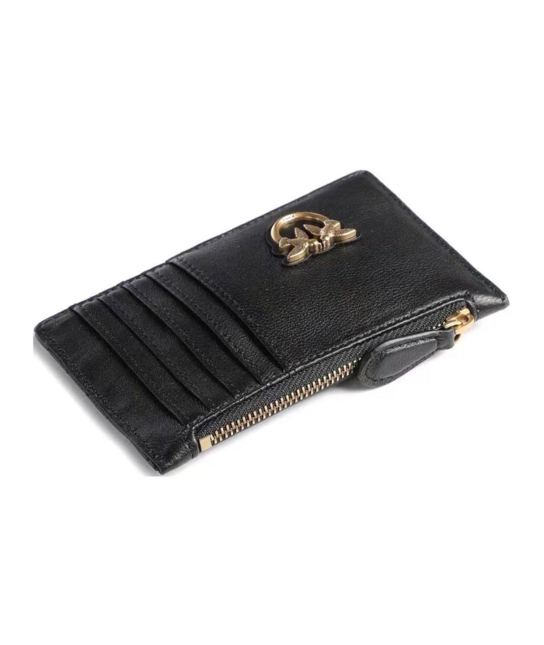 PINKO Черный кожаный кардхолдер, фото 5