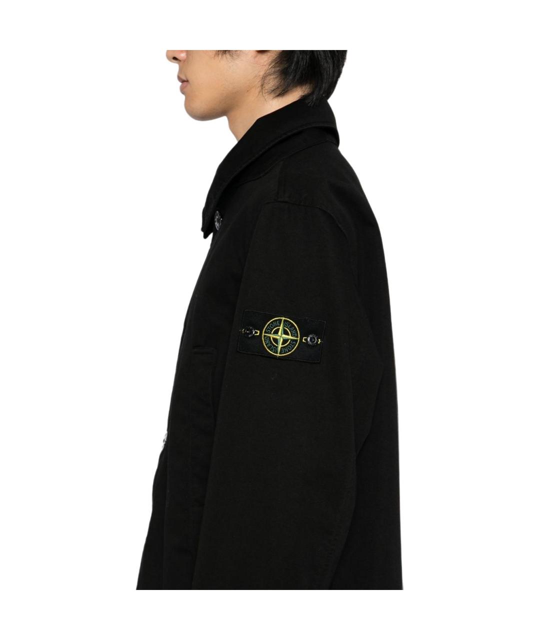 STONE ISLAND Черный тренч / плащ, фото 5