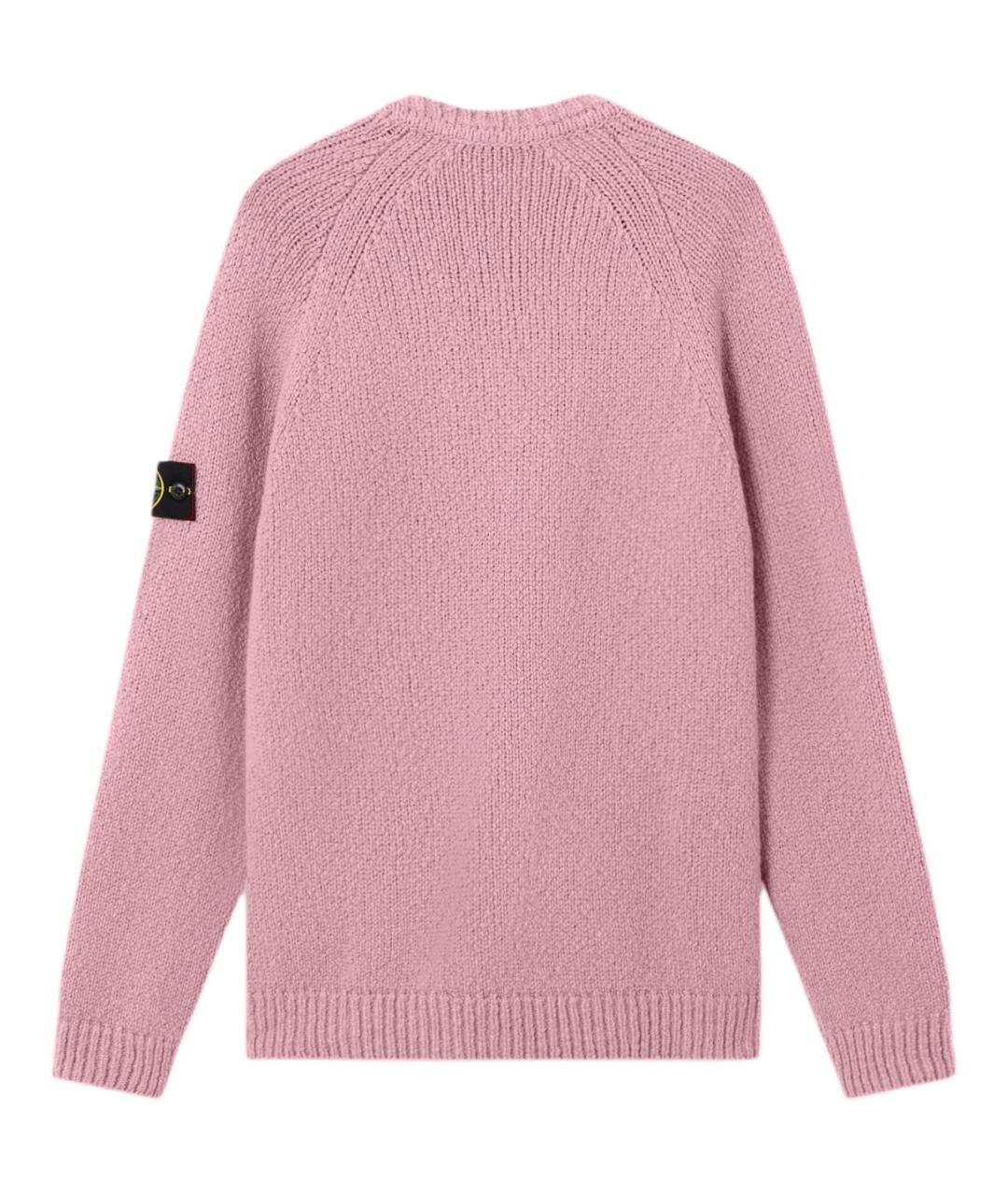STONE ISLAND Розовый шерстяной джемпер / свитер, фото 2