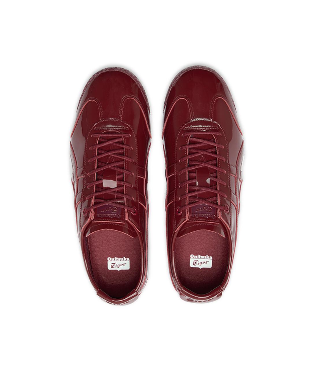 ONITSUKA TIGER Бордовые кожаные кеды, фото 5
