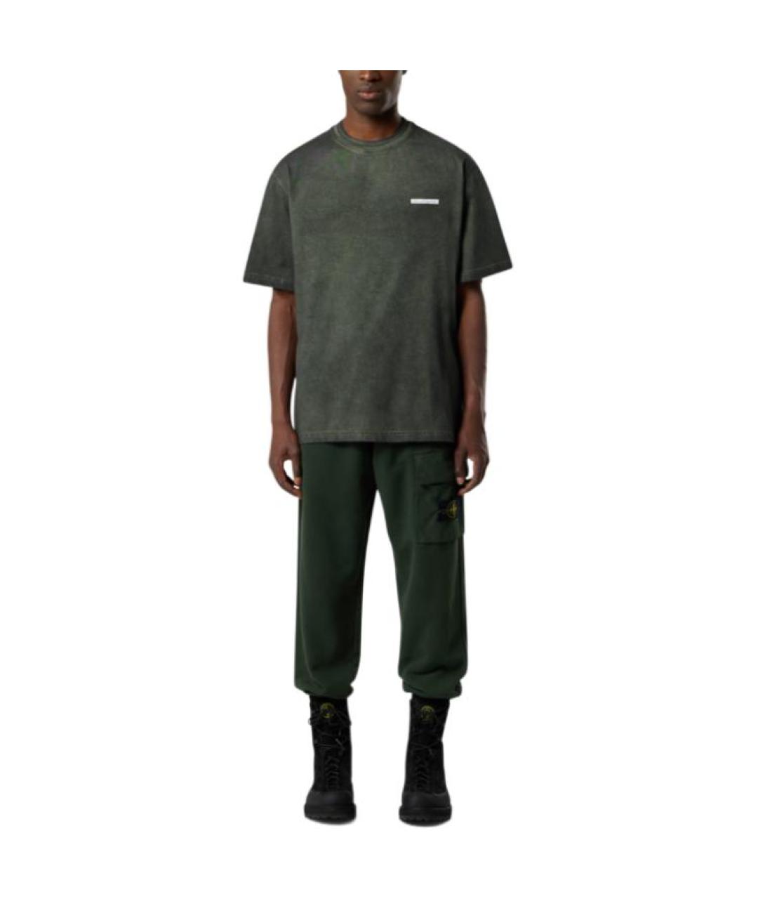 STONE ISLAND Хаки футболка, фото 3