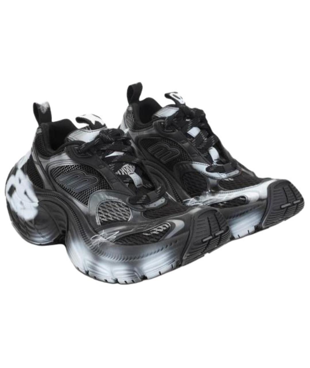 BALENCIAGA Черные низкие кроссовки / кеды, фото 3