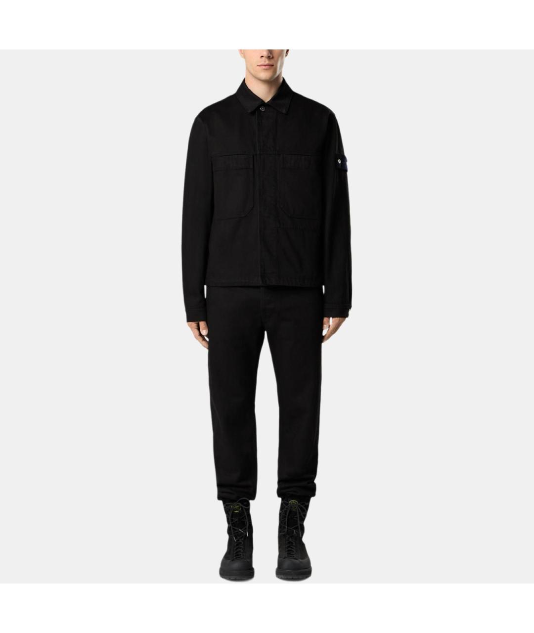 STONE ISLAND Черные прямые джинсы, фото 3