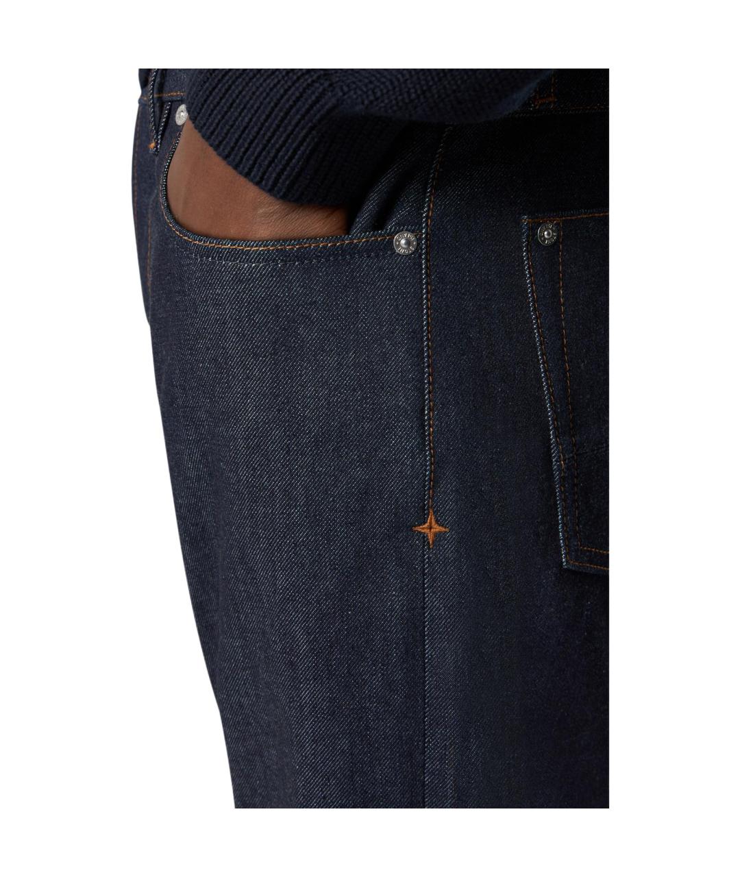 STONE ISLAND Синие прямые джинсы, фото 4