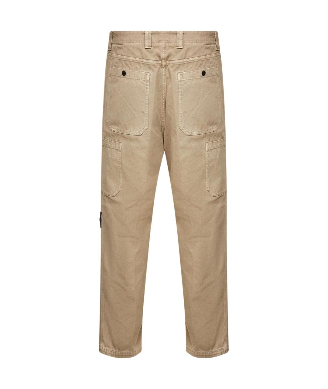 STONE ISLAND Бежевые повседневные брюки, фото 2