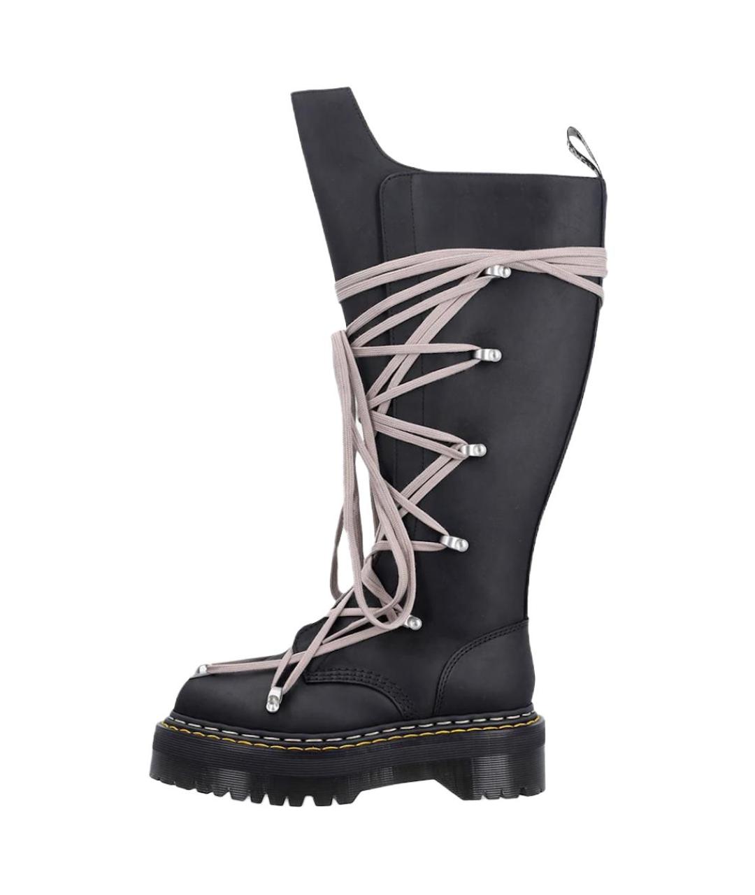 RICK OWENS Черные кожаные сапоги, фото 2