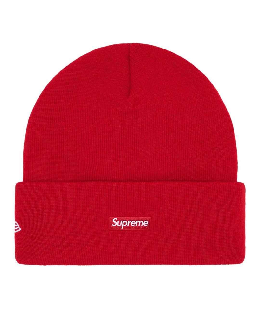 SUPREME Красная синтетическая шапка, фото 2