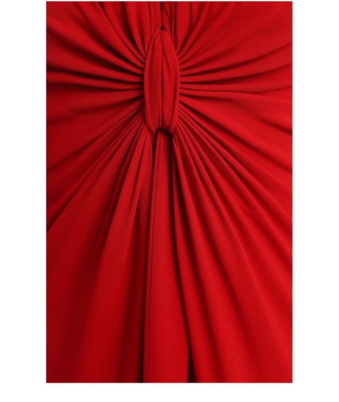 VALENTINO Красное вискозное вечернее платье, фото 4