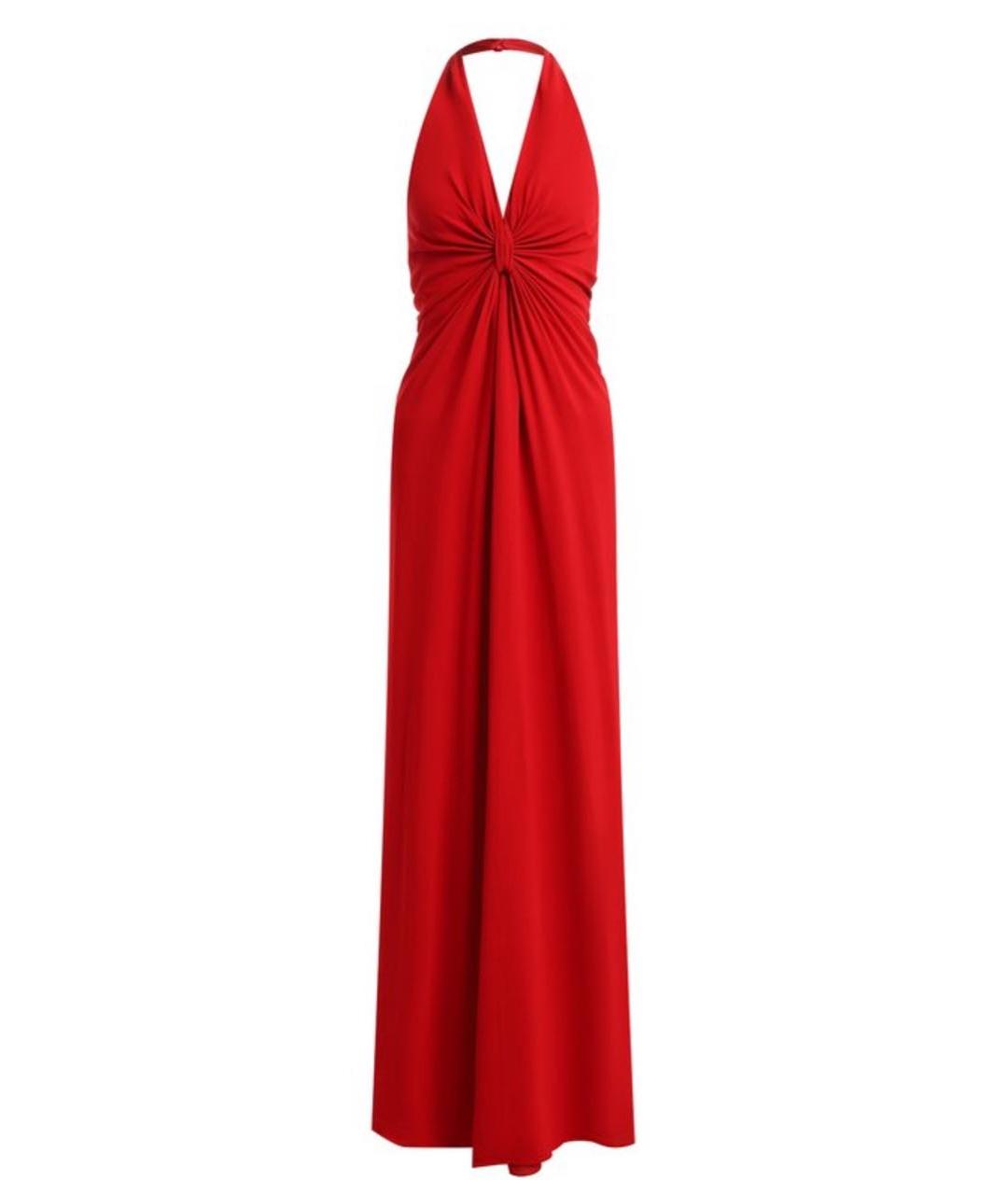 VALENTINO Красное вискозное вечернее платье, фото 1