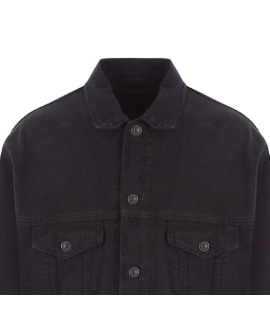 BALENCIAGA Черная деним куртка, фото 3