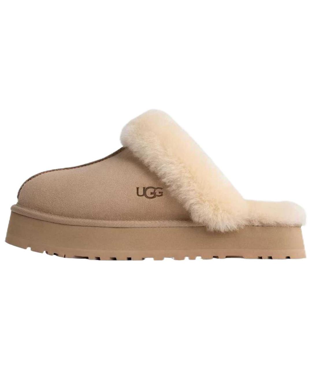 UGG AUSTRALIA Бежевые замшевые мюли, фото 4